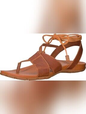Chaco Maple Sage Leather Gladiator Sandals Women’s 12 Cognac Lace Up Boho